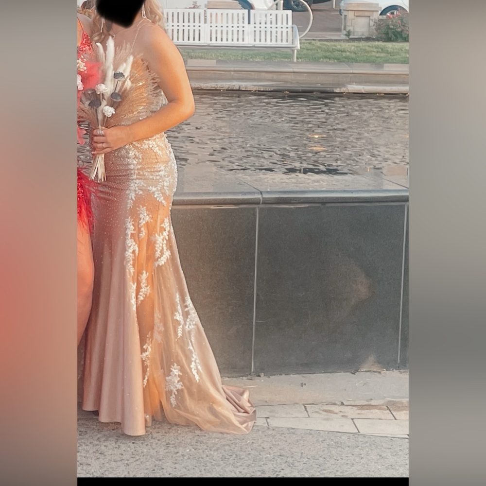 Sherri Hill prom dress Nude (sides mesh) - Picture 2 of 3